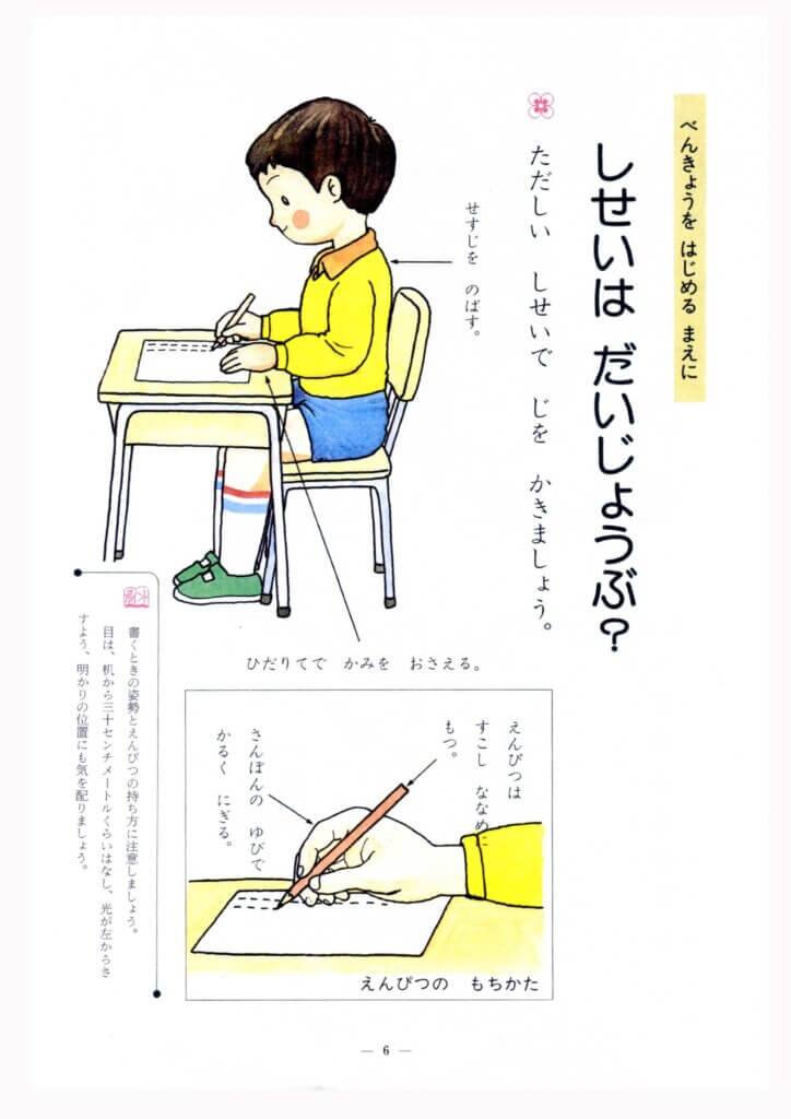 勉強をするための姿勢